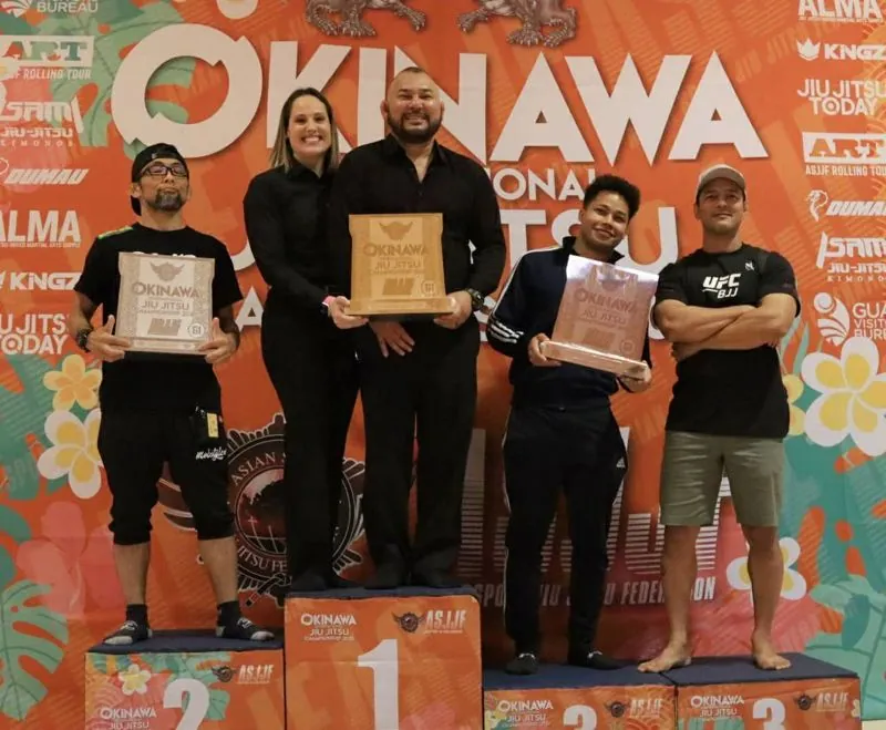 Team BJJO on the podium as team points champions, King of the Island Okinawa Championship